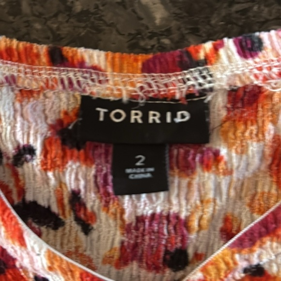Torrid Mixed Knit Babydoll Off Shoulder Top - Picture 7 of 8
